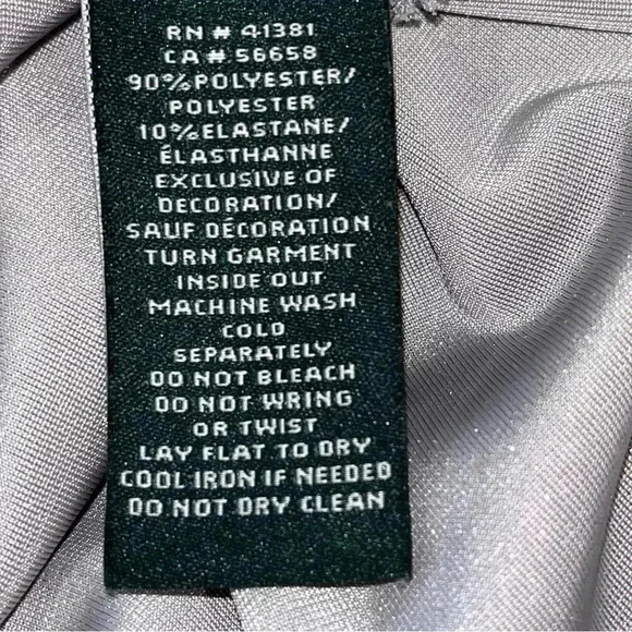 Ralph Lauren Silver Long Sleeve 1/2 Button Velvet Pullover Top Stretch Party SP - Picture 7 of 8